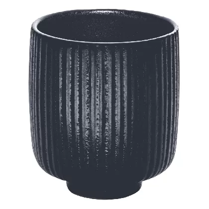 Playground NARA Becher o.Hkl Relief schw. D8cm 0.32lt H9.5cm