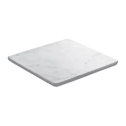 Playground Marmorplatte eckig weiss 18x18cm H1.1cm