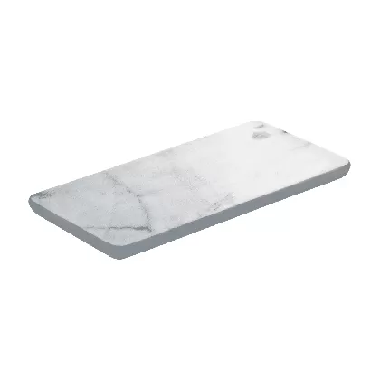 Playground Marmorplatte eckig weiss 18x9cm H1.1cm