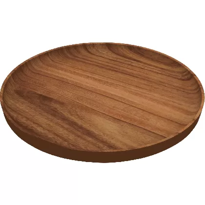 Playground Holzteller flach rund D30cm H3cm