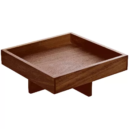 Playground Ananti Menage eckig Nussbaum 18x18cm auf Fuss 4cm