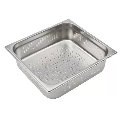 GN Behälter 2/3 Edelstahl H10cm gelocht