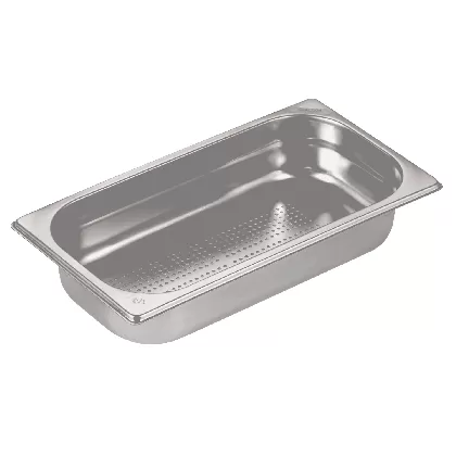 GN Behälter 1/3 Edelstahl H6.5cm gelocht