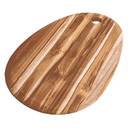 Elegant Schneidbrett oval mit Loch 41x27x1.5 cm