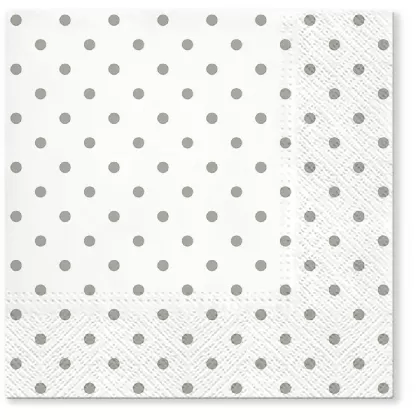 Servietten Lunch 20x Basic Punkte 33x33cm
