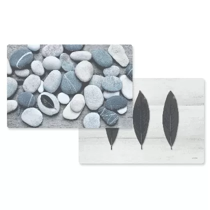 Leaves/Stones Tischset doppelseitig 45x30cm