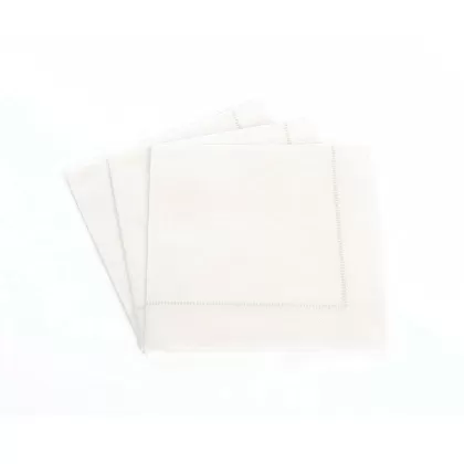 Serviette 40x40, hemstitch grau, 15 Stk.
