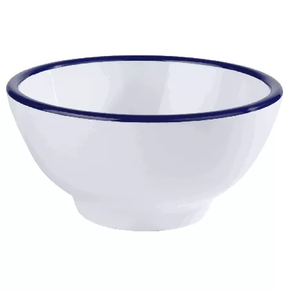 Schale PURE Melamin weiss/blau D15cm H7.5cm 0.45l