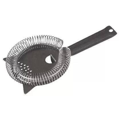 Barsieb Antik-Edelstahl Look D9,5cm Griff 9cm
