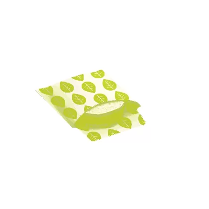 Pflanzenwachs Snackbeutel Blätter 17x18cm