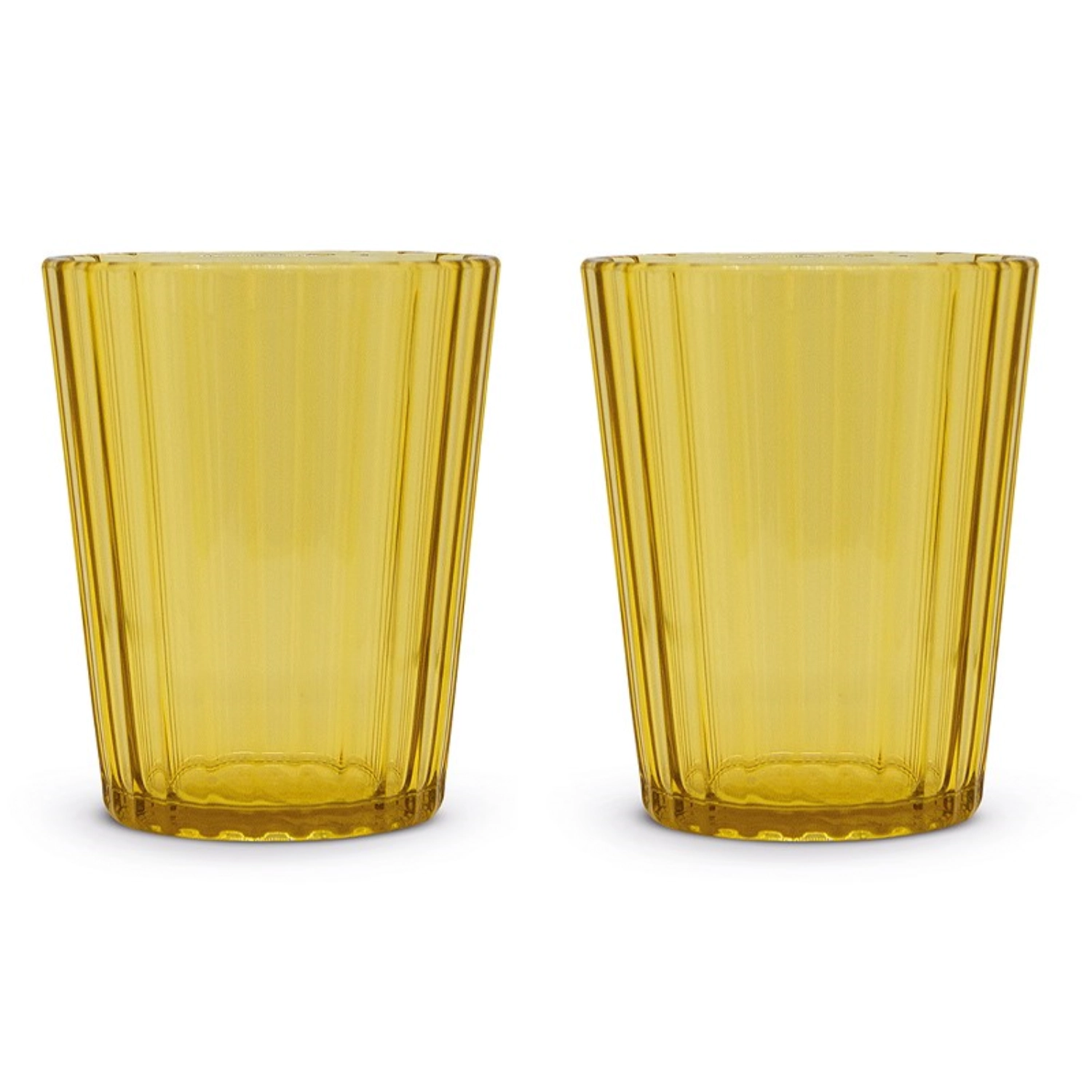 2er Set Gläser aus Acryl 350ml, bernstein
