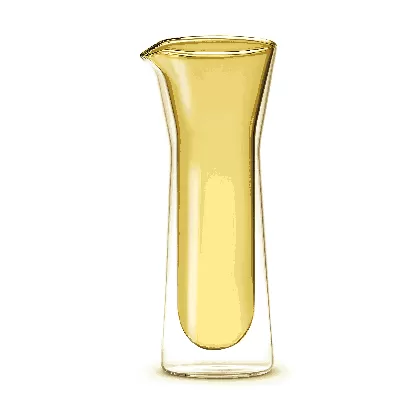 Glaskaraffe doppelw. gelb, 800ml