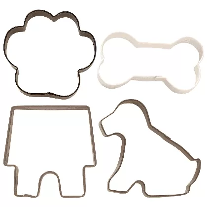 4er Set Ausstechformen, Hund
