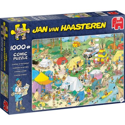 Puzzle Camping im Wald