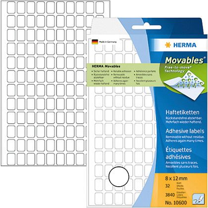 HERMA     Etiketten Movables      8×12mm