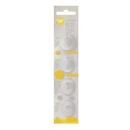 4-tlg Set Spritztüllen BlumenundBlätter Nr102, Nr104, Nr224,