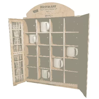 Display 20 Stk. assortiert Mini Emaille Tassen Emma, 90ml