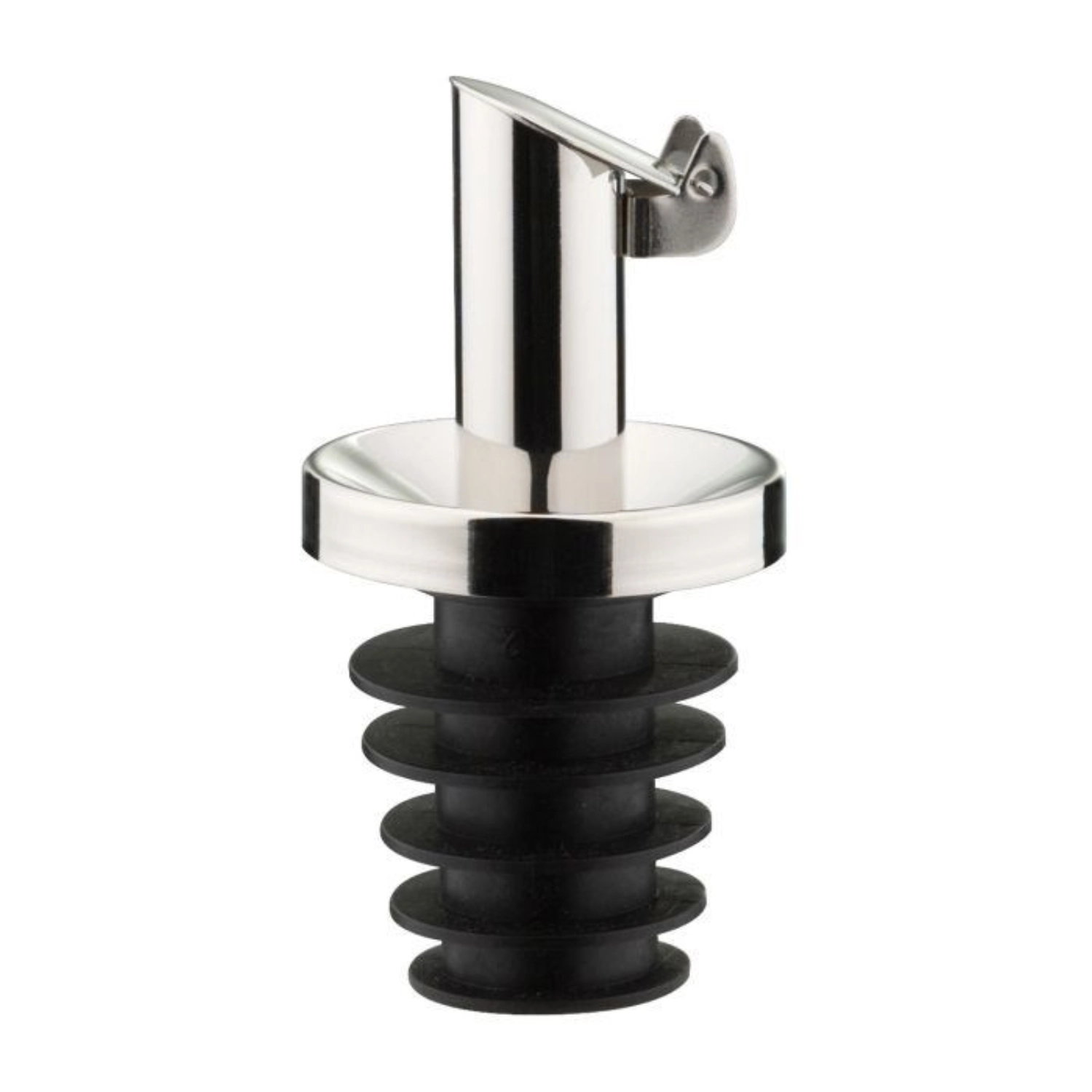 Ausgießer Inox Öl-Spezial, PE-Korken, Metallkläppchen
