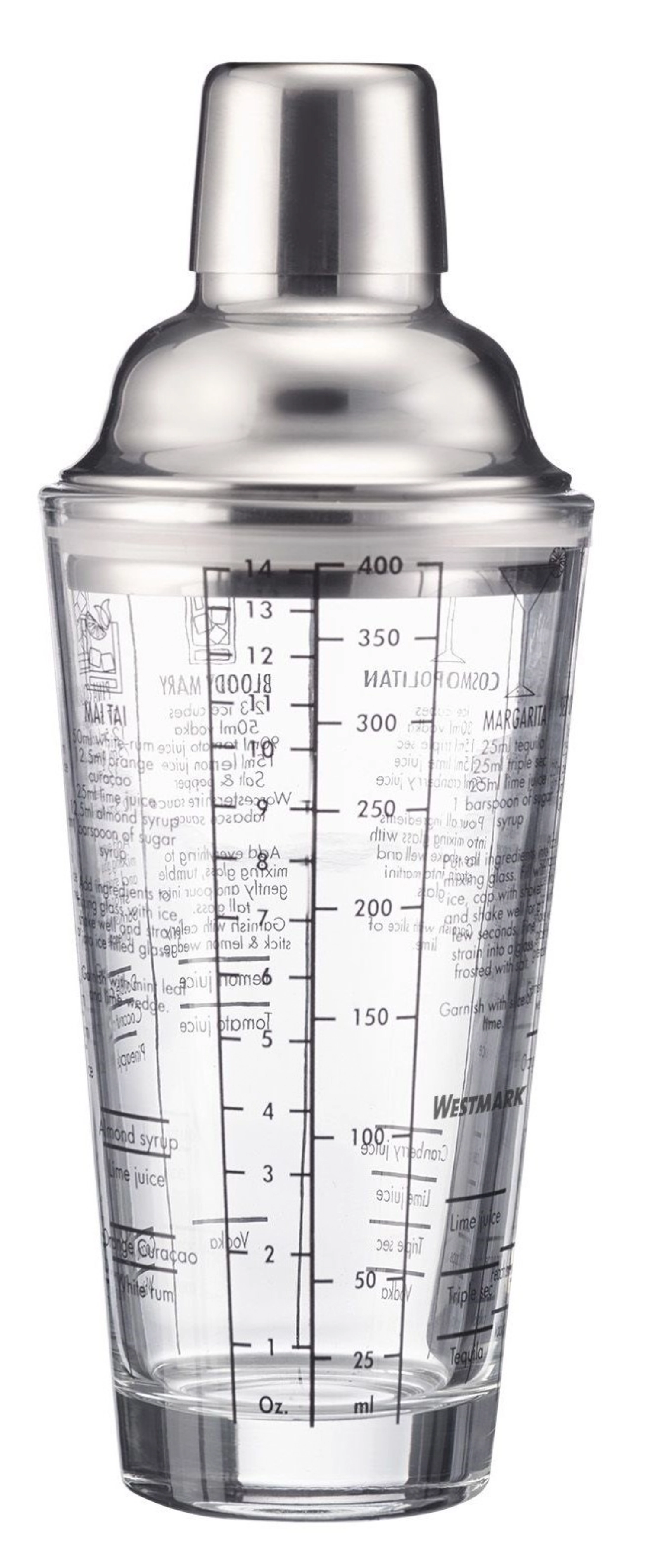 Cocktail Shaker Sam, Glas, 400ml