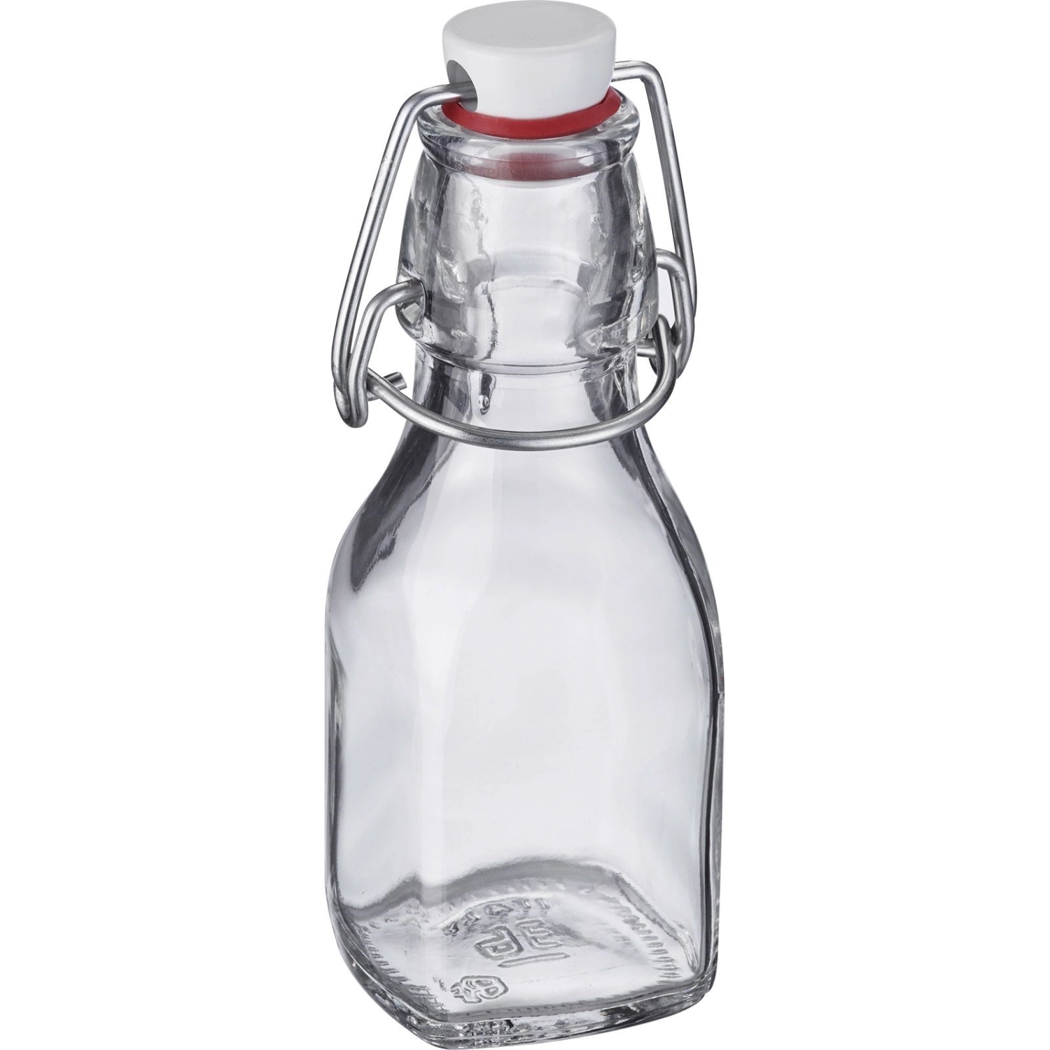 Bügelverschlussflasche eckig, 125ml