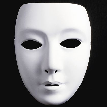 Maske zum bemalen Frau