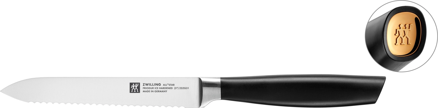 All Star Universalmesser 130, gold-poliert