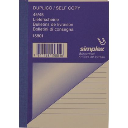 SIMPLEX   Lieferscheine D/F/I         A6