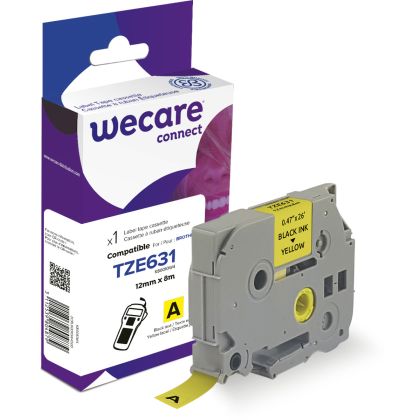 WECARE    Band, laminiert   schwarz/gelb
