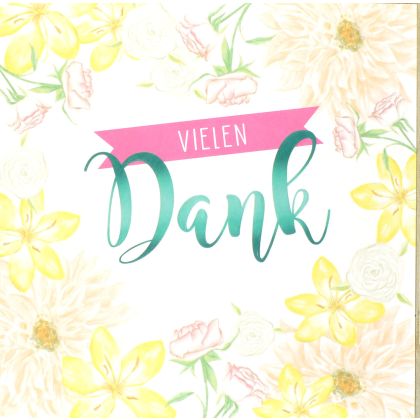ABC       Dankeskarte        Blume&Blatt