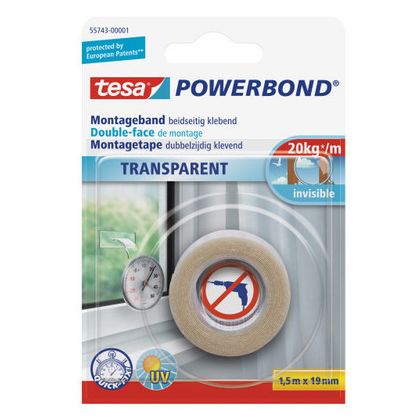 TESA      Powerbond Transp.    19mmx1.5m