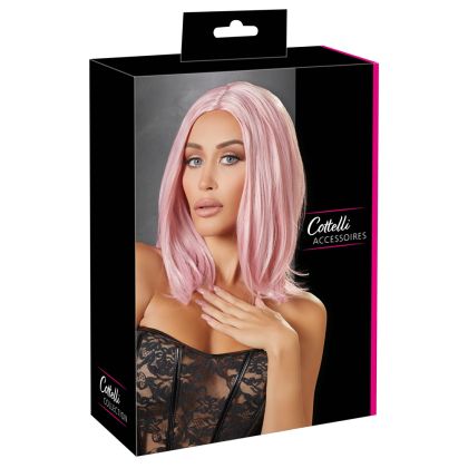 Perücke Bob, rosa
