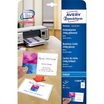 AVERY ZW. Prof. Visitenkarten InkJet  A4