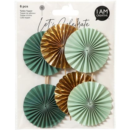 I AM CREA Fächer Picker, mint, gold