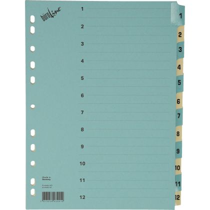 BÜROLINE  Kartonregister blau/beige   A4