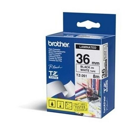PTOUCH    Band, laminiert  schwarz/weiss