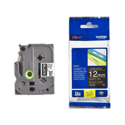 PTOUCH    Band, laminiert  weiss/schwarz