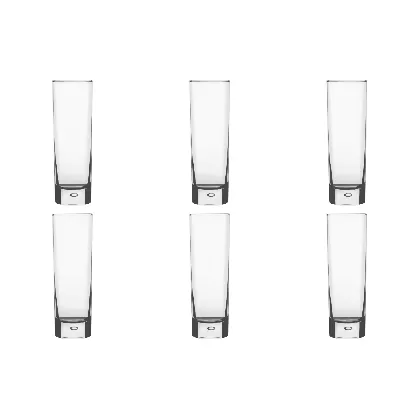 6er Set Disco Longdrink schlank 30cl 17.3cm