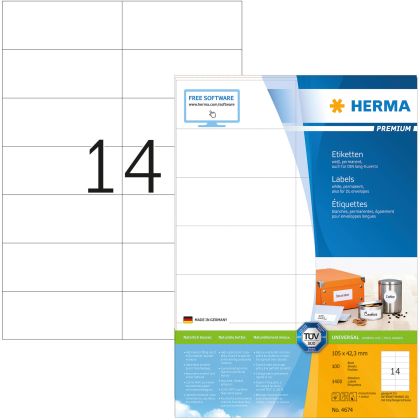 HERMA     Universal-Etiketten 105x42,3mm