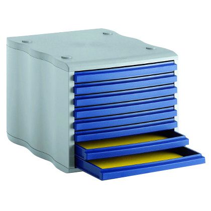 STYRO     Schubladenbox        grau/blau