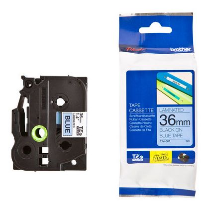 PTOUCH    Band, laminiert   schwarz/blau
