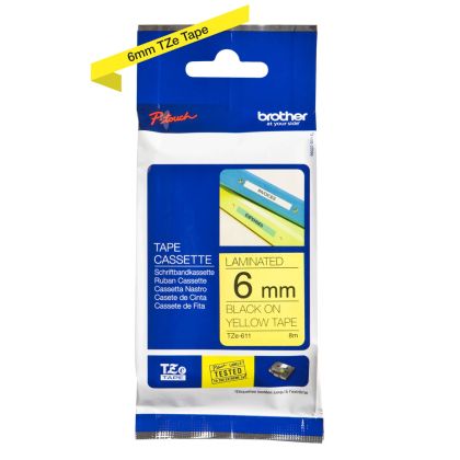 PTOUCH    Band, laminiert   schwarz/gelb