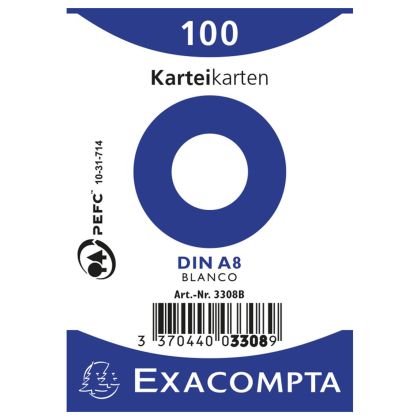 EXACOMPTA Karteikarten A8         blanko