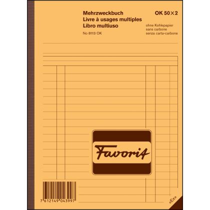 FAVORIT   Mehrzweckbuch D/F/I         A5
