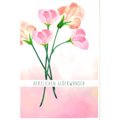 ABC       Glückwunschkarte        Blumen