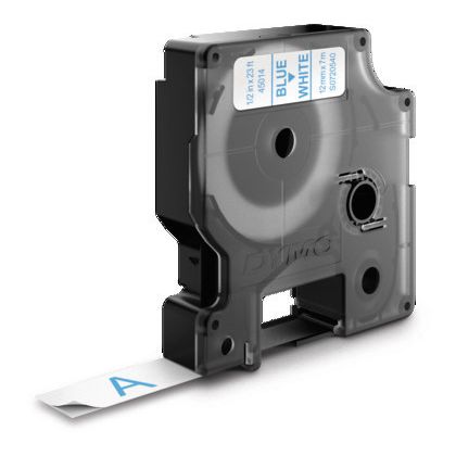 DYMO      Schriftband D1      blau/weiss