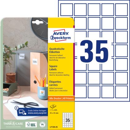 AVERY ZW. Etiketten QR Code      35x35mm