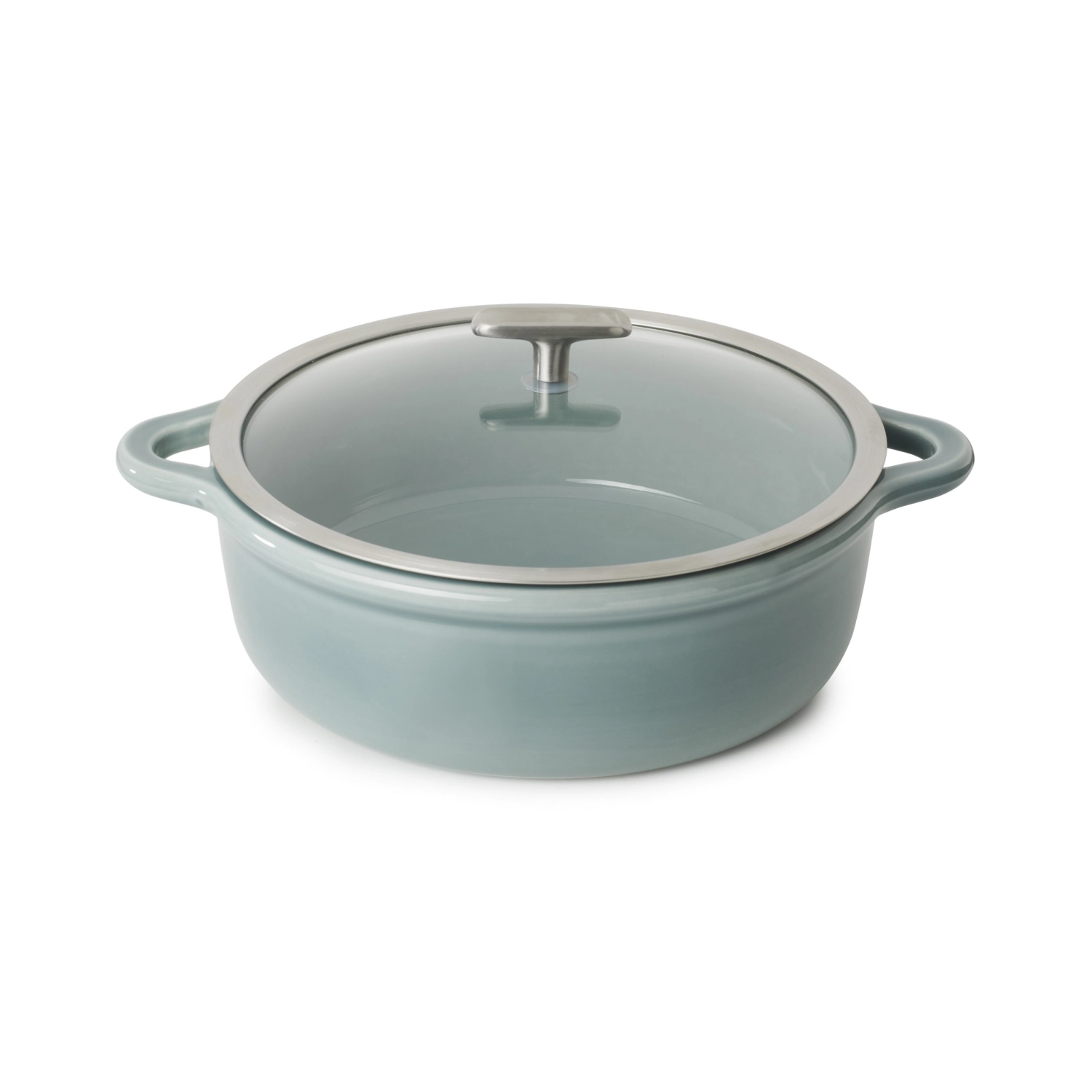 Bombance Induktionskasserolle D29cm wolkengrau Glasdeckel