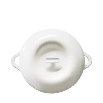 Bombance Porzellandeckel für Kasserolle D29cm alab. weiss