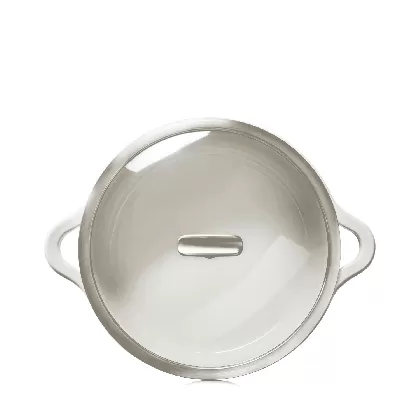 Bombance Glasdeckel mit Edelstahlgriff für Kasserolle D19cm