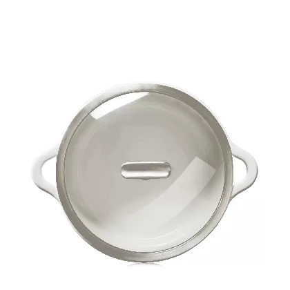 Bombance Glasdeckel mit Edelstahlgriff für Kasserolle D26cm